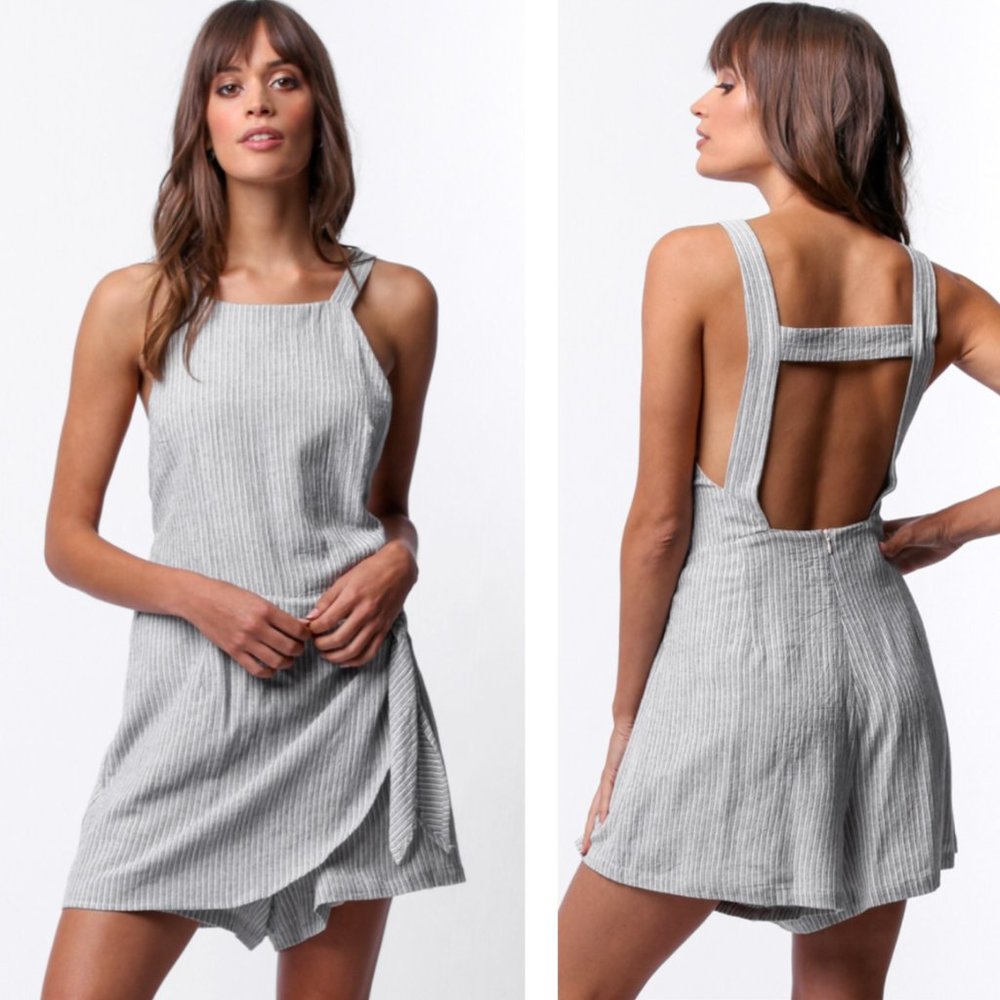 Ethereal by Paper Crane Front tie skirt romper szM